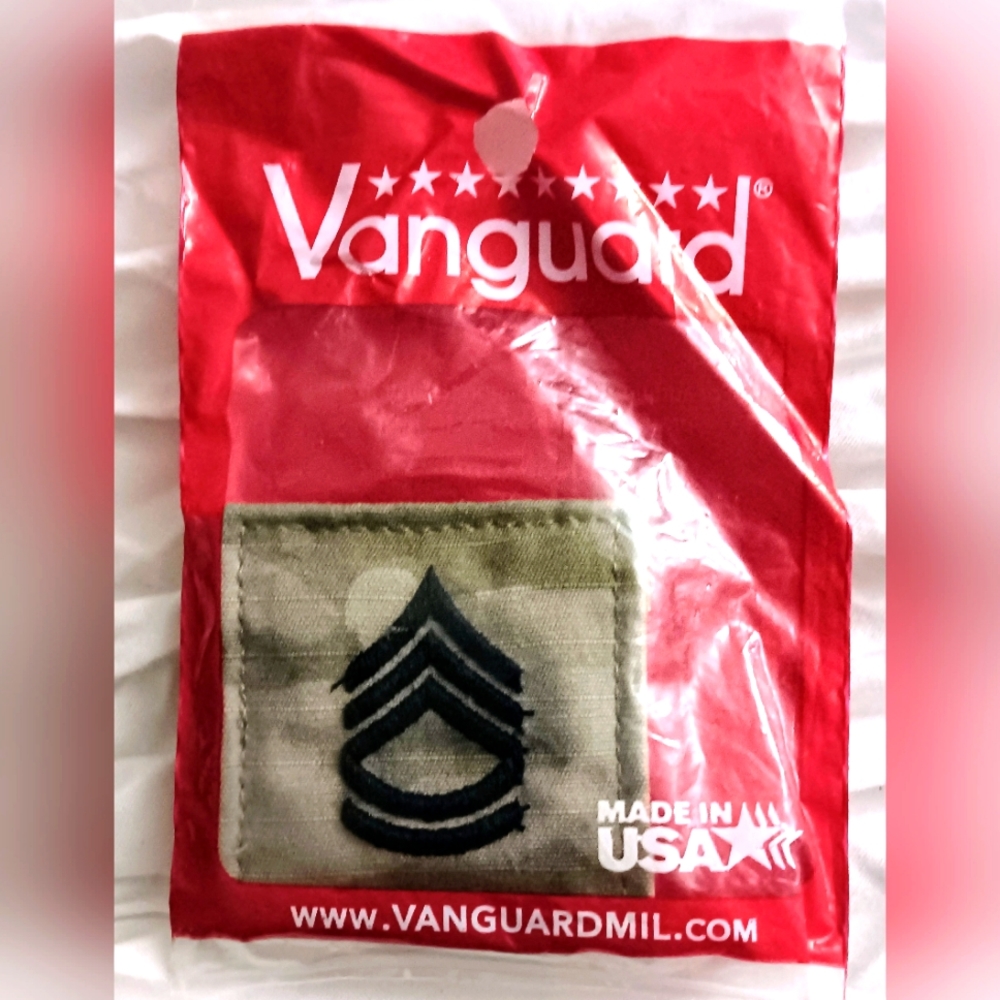 Army ACU OCP E-7 E7 Sergeant First Class SFC Rank  Hook fastener 2-pack.